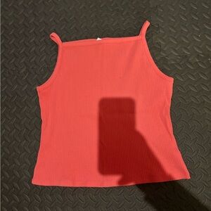 Women's Coral Ribbed Tank Top